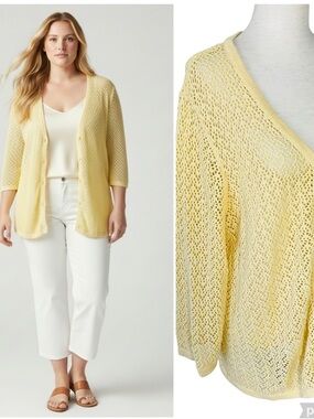 VINTAGE DENIM & CO. Crochet Cardigan